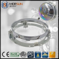 Motorcycle Led Headlight with Chrome Round Mounting Extension Trim Bracket Ring for Harley Davidson